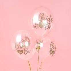 Alternative view of Latex balon sa tiskom - Prozirni sa zlatnim Bride to be