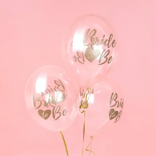 Alternative view of Latex balon sa tiskom - Prozirni sa zlatnim Bride to be