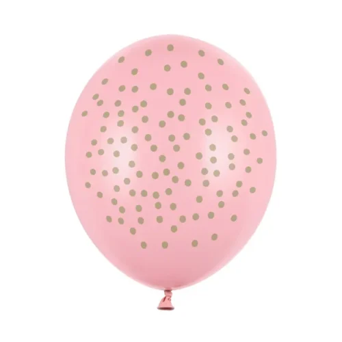 Latex balon sa tiskom - Rozi sa zlatnim točkicama