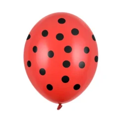Latex balon sa tiskom - Crveni sa crnim točkicama