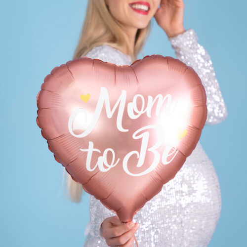 Folijski balon Mom to be - roza