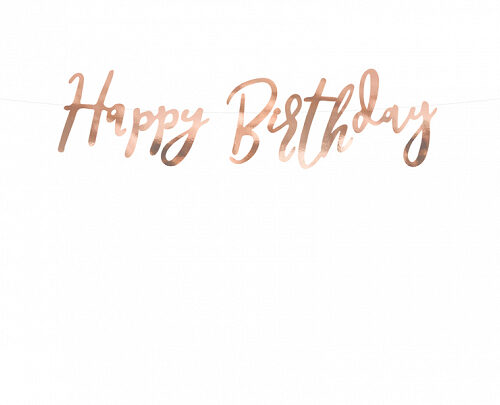 Alternative view of Natpis happy birthday - rosegold
