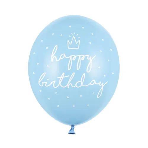 Latex balon sa tiskom - Happy birthday plavi