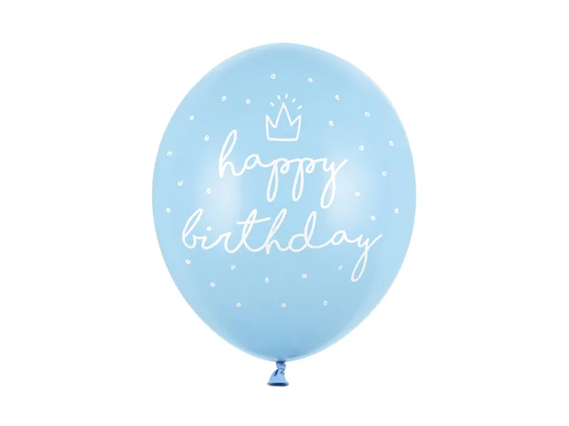 Latex balon sa tiskom - Happy birthday plavi