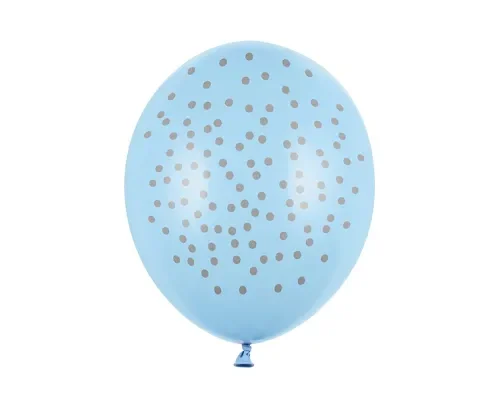 Latex balon sa tiskom - Plavi sa zlatnim točkicama