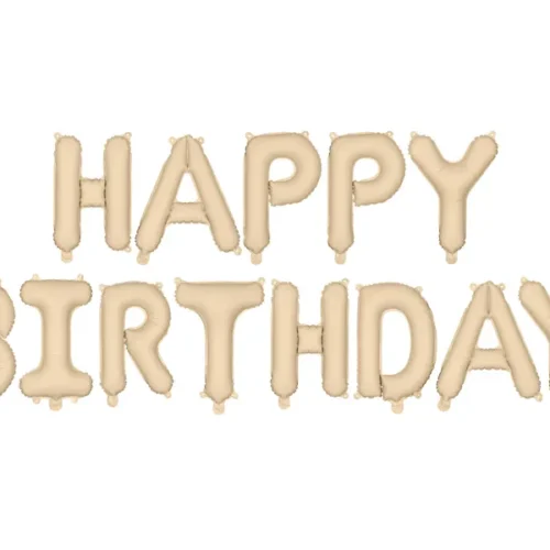 Alternative view of Natpis od balona happy birthday - Bež