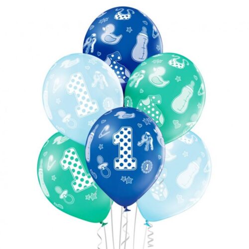 Set lateks balona - 1st birthday boy 6/1
