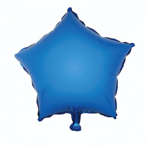 Folijski balon zvijezda, Mat plava 19"