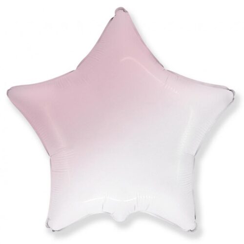 Folijski balon zvijezda, Ombre roza 19"