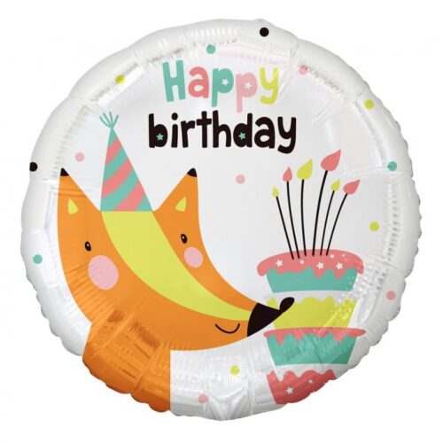 Folijski balon - Happy birthday lisica