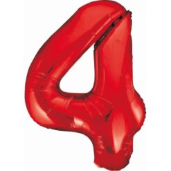 Folijski balon broj, Red, 85 cm, 0-9