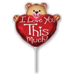 Folijski balon štapić, 14" - Medo I love you this much