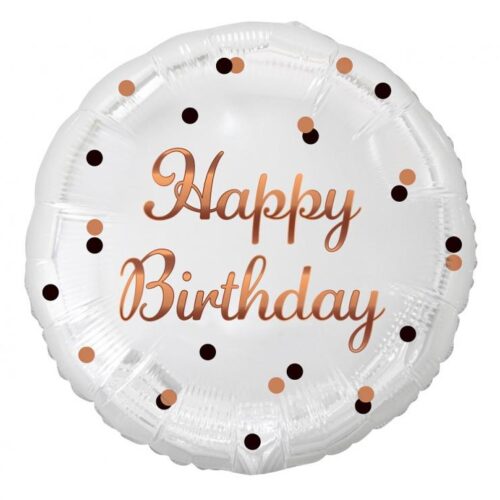 Folijski balon - Happy birthday, Rosegold