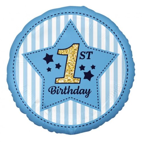 Folijski balon - 1st birthday, Plavi