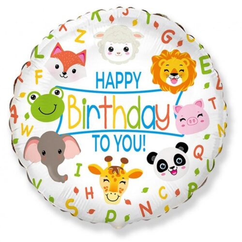 Folijski balon - Happy birthday to you, životinje