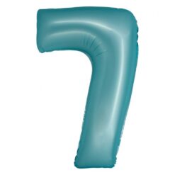 Folijski balon broj, Mat light blue, 76 cm, 0-9