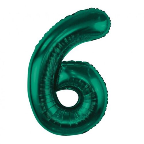 Folijski balon broj, Bottle green, 85 cm, 0-9