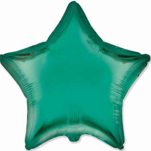 Folijski balon zvijezda, Satin zelena 19"