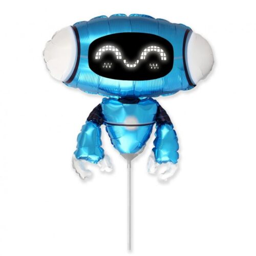 Folijski balon štapić, 14" - Plavi robot