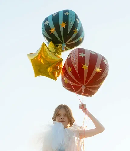 Alternative view of Folijski balon - Cirkus lopta, crvena