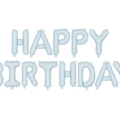 Natpis od balona happy birthday - Svijetlo plava