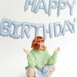Alternative view of Natpis od balona happy birthday - Svijetlo plava
