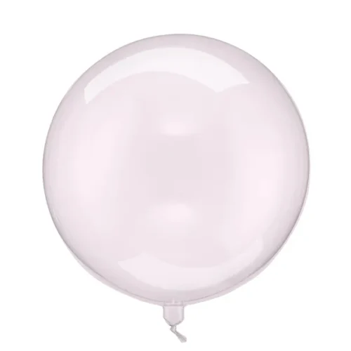 Bubble balon, prozirno rozi - 40 cm