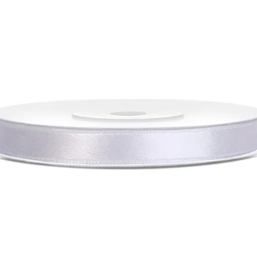 Saten traka 6mm / 25 m - Bijela