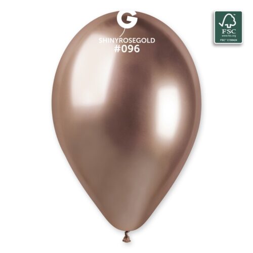 Lateks balon shiny/chrome 13" - Rose gold
