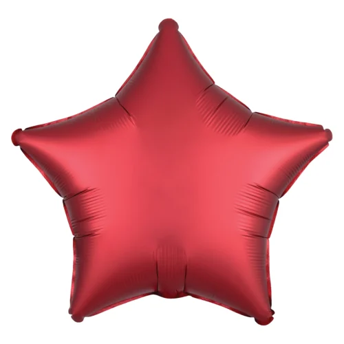Folijski balon - Satin Luxe zvijezda, Crvena