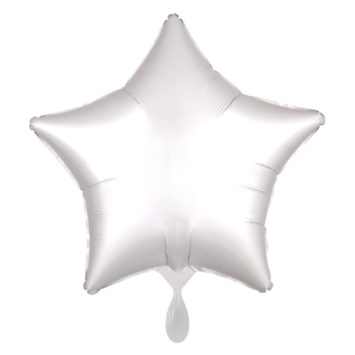 Folijski balon - Satin Luxe zvijezda, Bijela