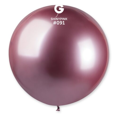 Lateks balon shiny/chrome 31" - Pink