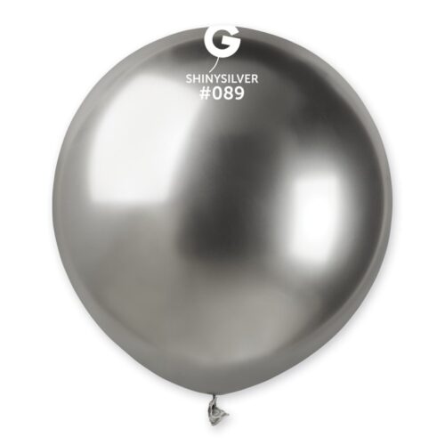 Lateks balon shiny/chrome 19" - Silver