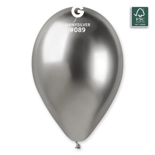 Lateks balon shiny/chrome 13" - Silver
