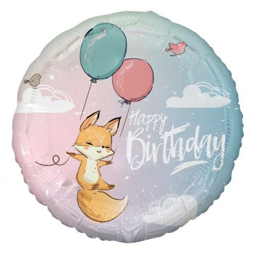 Folijski balon - Happy birthday lisica