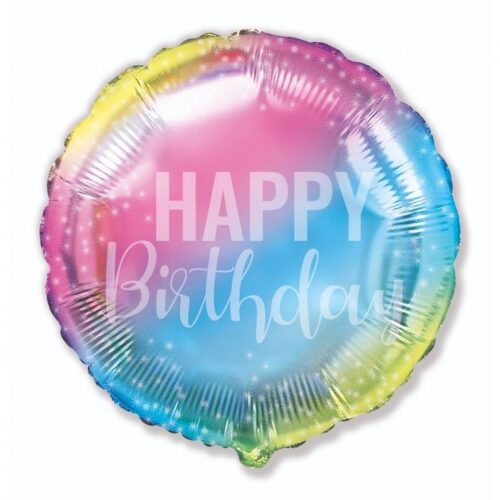 Folijski balon - Happy birthday šareni