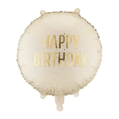 Alternative view of Folijski balon - Happy birthday bež