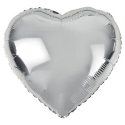 Folijski balon srce, Srebrna 18"