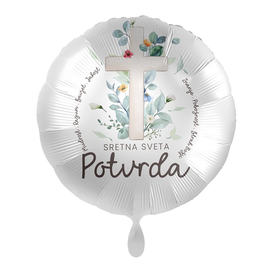 Folijski balon - Sretna sveta potvrda