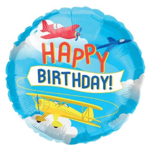 Folijski balon - Happy birthday avioni
