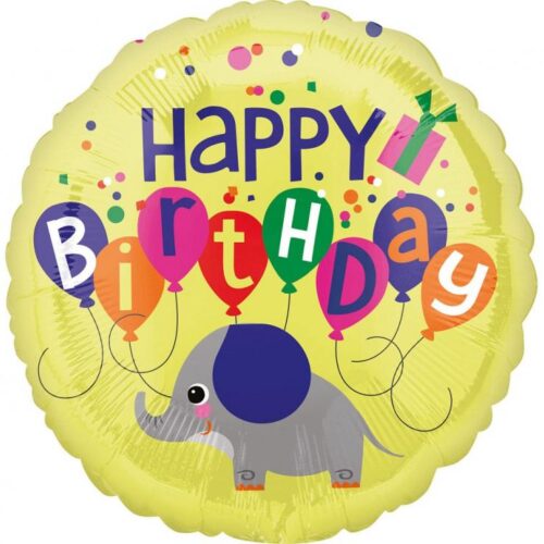 Folijski balon - Happy birthday slon