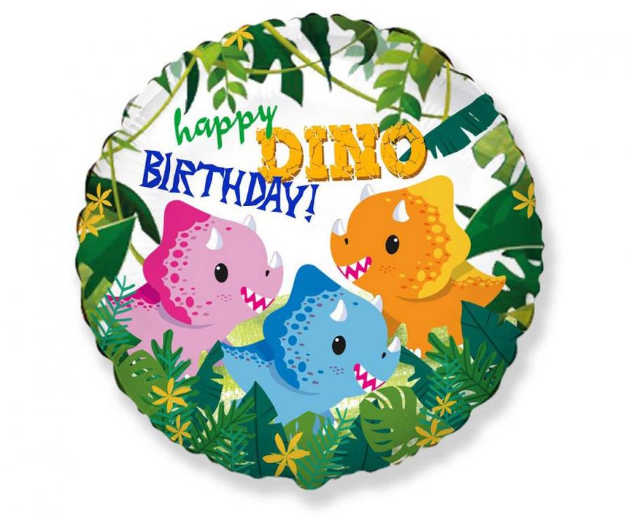 Folijski balon - Happy Dino Birthday