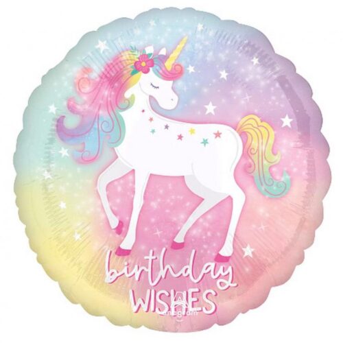 Folijski balon - Jednorog Birthday Wishes