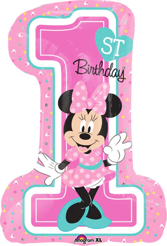 Folijski balon - Minnie Mouse 1st birthday
