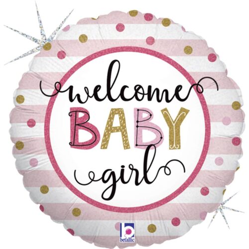 Folijski balon - Welcome Baby Girl