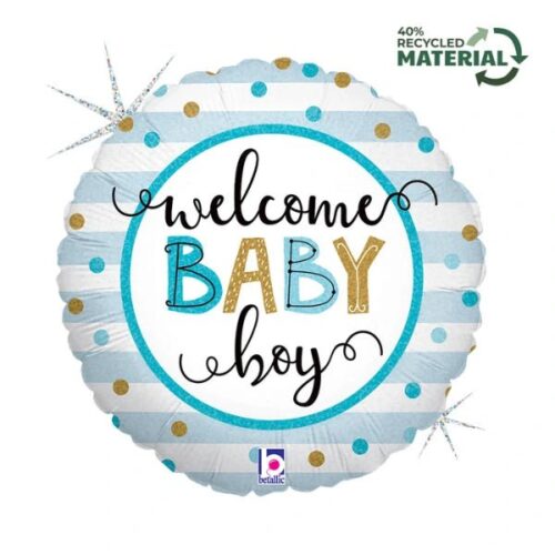 Folijski balon - Welcome Baby Boy