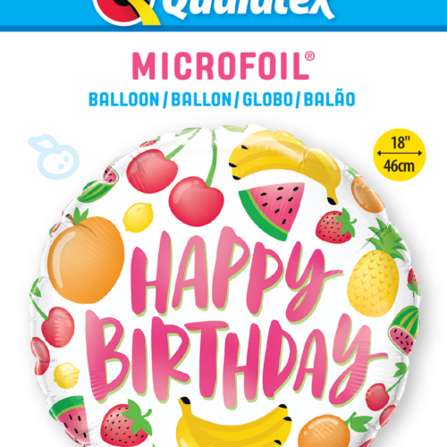 Folijski balon - Happy Birthday voće
