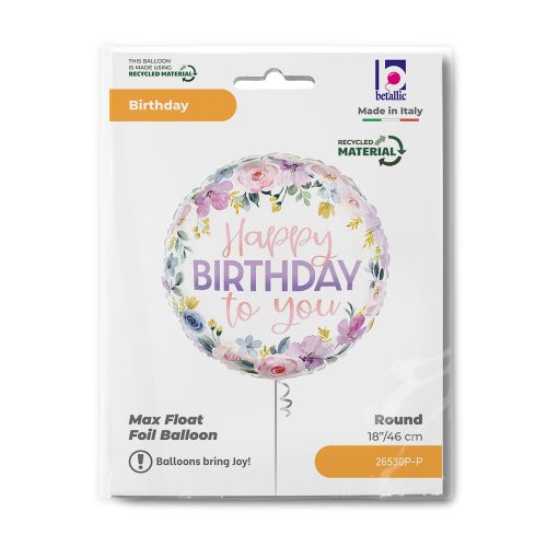 Alternative view of Folijski balon - Happy birthday to you cvijeće