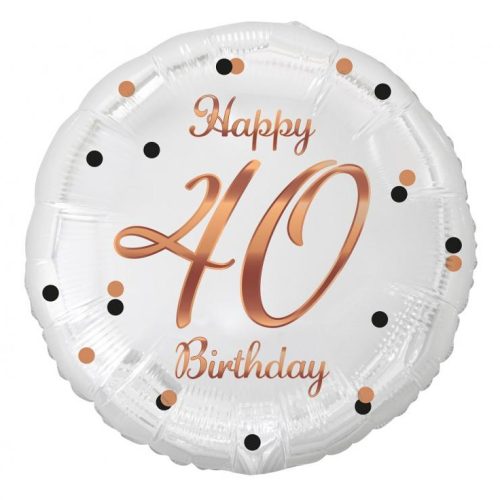 Folijski balon - Happy 40 birthday Rosegold