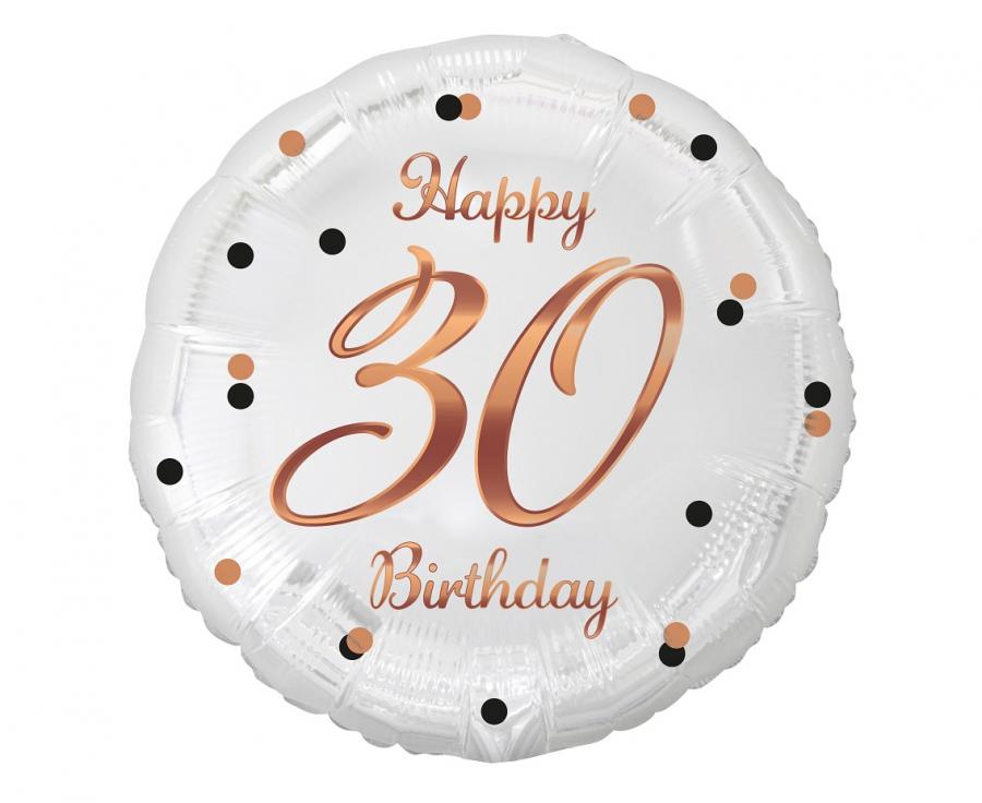 Folijski balon - Happy 30 birthday Rosegold